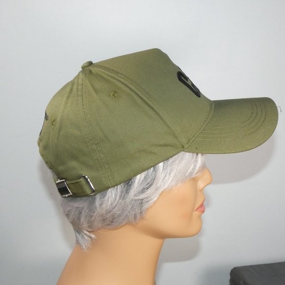 Caterpillar - CAT logo ball cap Army green with black logos - Picture 3 of 9